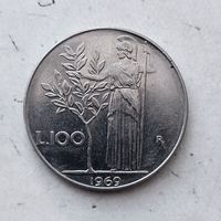 100 лир 1969 года Италия. Итальянская Республика.