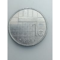 Недерланды 1 гульден 1988 года .