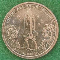 США 1 доллар 2025 г. Американские инновации. Штат Флорида. Мыс Канаверал
