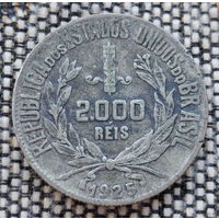 Бразилия 2000 рейсов 1925 года. Серебро! Сторгуй за свою цену, предложи обмен! S25