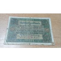 10 Марок 1920 год Германии **9973