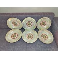 Все лоты с 1 Рубля!!! Комплект глубоких тарелок на 6 персон!!! Германия. Henneberg  Porzellan!!