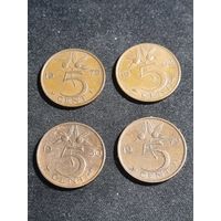Нидерланды 5 центов 1950,1962,1975,1979