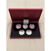 Слуцкие пояса. 20 рублей. Комплект памятных монет  "ТКАЧЕСТВО". "РАДЗИВИЛЛЫ". "КОСТЮМ ШЛЯХТИЧА". "МЕТКИ". "КОЛЛЕКЦИОНИРОВАНИЕ".