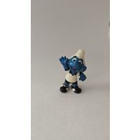 Фигурка Kinder, Смурфиу из серии "Смурфы-футболисты"1988г