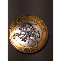 2 лита Литва 2010 год. лот на обмен.