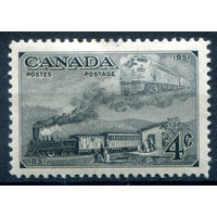 Британские колонии - Канада - 1951г. - 100 лет маркам Канады, поезд, 4 с - 1 марка - MH [Mi 266]. #3-WB-100-A-2