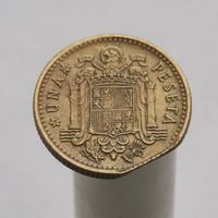 Испания 1 песета 1966 Брак край листа