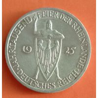 3 марки 1925 А. 1000 лет Рейнланда. Веймарская республика. Редкость