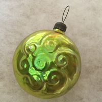 Ёлочная игрушка Вьюга, стекло. СССР