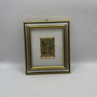 Миниатюрная картина- хромолитография Рыночная площадь. Италия. 3624