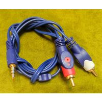 Кабель 2x RCA - jack 3.5mm (1,5м.)