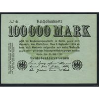 Германия. 100000 Марок 1923 года P91a UNC