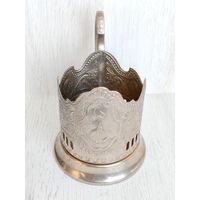 Подстаканник советский "Космос". Мельхиор. Без МПЦ.