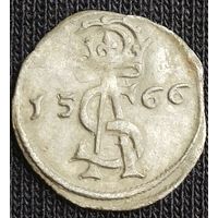 Двойной денарий 1566