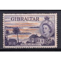 60.BrK. Великобритания. Колонии. Гибралтар. Елизавета II. Местные мотивы. 1953 г. 2 Sh. Mi.#144. (*).