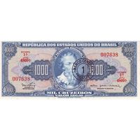 Бразилия у крузеиро на 1000 крузеиро образца 1967 года UNC p187b