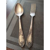 Пара столовых приборов из СССР.( Мельхиор)