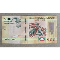 Бурунди 500 франков 2018г