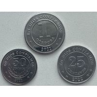 Никарагуа 25, 50 сентаво, 1 кордоба 2022 г. Набор 3 шт.