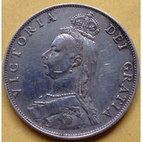 Великобритания 1 Флорин 1887. Редкость.