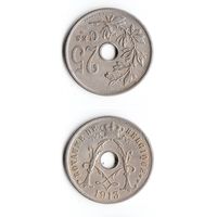 25 сантимов Бельгия 1913 года