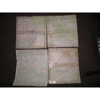 Карты Минск,Любешов,Кузнецовск,Давид-городо к,Жидковичи,Слуцк и др.39х34 см.70-е г.