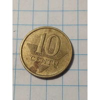 10 центов Литва 1999 год
