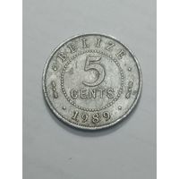 Белиз 5 центов 1989 года .