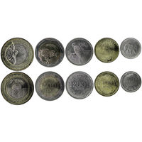 Колумбия набор 5 монет 2016-2019 UNC