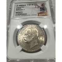 3 марки 1914 Баден ms 63 люксовый сохран