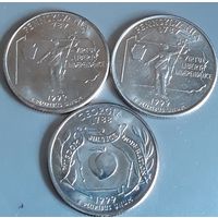 Квотер (25 центов) 1999 Пенсильвания D и Р. Джорджия D. Cостояние!