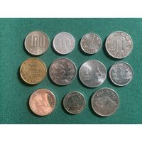 Индия,Шриланка,Китай,ОАЭ,Сейшелы, Япония(набор монет Азии и Африки)-3