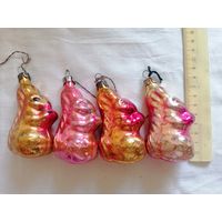 Ёлочные игрушки БЕЛОЧКА СССР одним лотом 0078