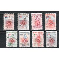 Доминикана-1957,(Мих.569-576)  ,  **  , Спорт,  ОИ, (полная серия),Надп.