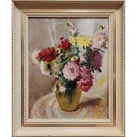 Картина Александров Олег "Георгины", 51х48см. х.м.