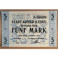 Германия, 5 марок 1918 год, Альфельд (Alfeld (Leine)), 008.02a