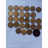 Монеты СССР . 2 копейка .До реформы. 27 шт. Без повторов .1924-1957