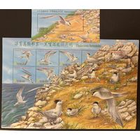 Марки Тайвань Китай 2002 Вымирающие виды - китайская хохлатая крачка Птицы MNH