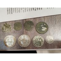 Лот серебрушек,не чищеные,с рубля