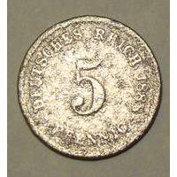 5 пфеннингов 1888