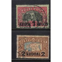 Эстония Респ 1936 Новый номинал Надп #87-8