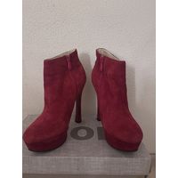 Ботиночки праздничные красные на платформе