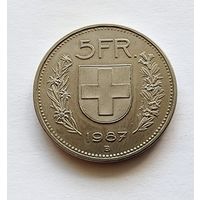 Швейцария 5 франков, 1987
