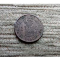 Werty71 Испания 1 сентимо 1906
