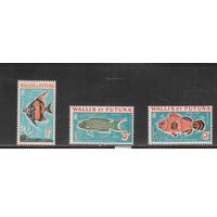 Уоллис и Футуна-1963(Мих.37-39) , ** ,  Морская фауна, Рыбы(полная серия)
