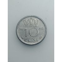Недерланды 10 центов 1950 года .