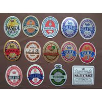 Пивные этикетки из Исландии по 3 рубля, все разные и из прошлого столетия, цена за 1 шт., можно рассчитываться рос. рублями, даже железными, а-12-9 (3939)