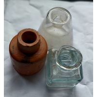 Чернилки старинные.ПМВ.Три штуки.