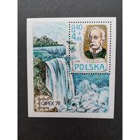Польша 1978 Блок Mi.69 с маркой "Международная филателистическая выставка "CAPEX 78" в Торонто" (чистый**) Mi.2561 каталог 2.00 евро